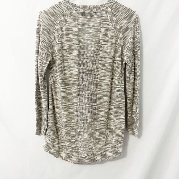 Curio New York Multicolor Tans Knit Linen Blend Cardigan Size S - Picture 2 of 6